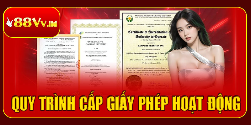 Quy trình cấp giấy phép hoạt động cho 88vv